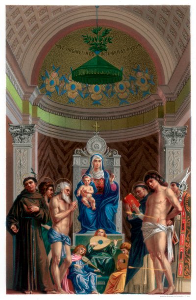 San Giobbe祭坛画，c1478 1870年 作者 弗朗兹·凯勒霍芬