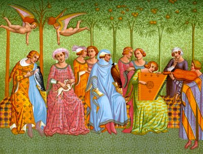 人生梦想，14世纪，1870年 作者 弗朗兹·凯勒霍芬