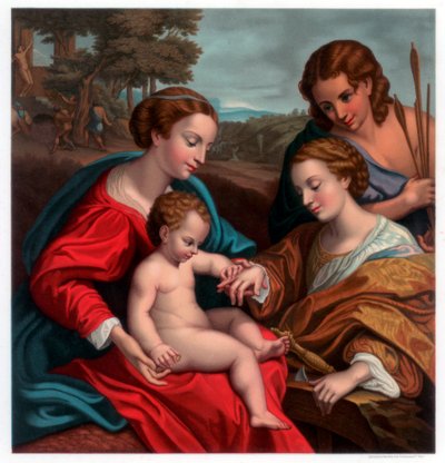 1526-1527年圣凯瑟琳神秘婚姻1870年 作者 弗朗兹·凯勒霍芬