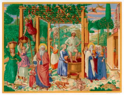 诺亚的年份与醉酒，1469年至1484年，1870年。 作者 弗朗兹·凯勒霍芬