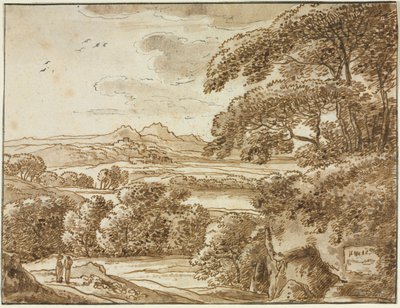 风景，c 1780。 作者 弗朗兹·科贝尔（Franz Kobell）