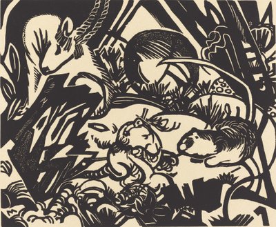动物传奇 动物传奇，1912年。 作者 弗朗兹·马克（Franz Marc）