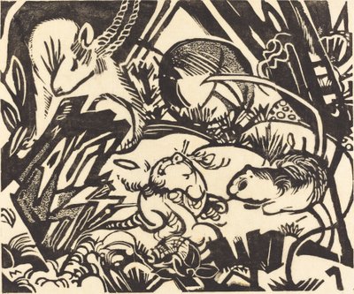动物传奇 动物传奇，1912年。 作者 弗朗兹·马克（Franz Marc）