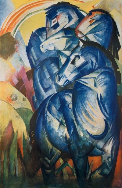 蓝马之塔 作者 弗朗兹·马克（Franz Marc）