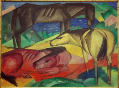 三匹马二 作者 弗朗兹·马克（Franz Marc）