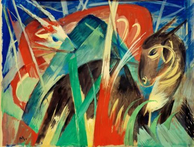 神话动物I（动物成分I） 作者 弗朗兹·马克（Franz Marc）