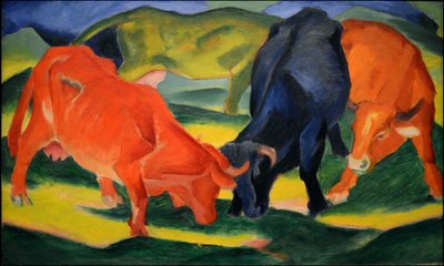 斗牛，1911年。 作者 弗朗兹·马克（Franz Marc）