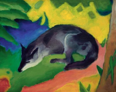 狐狸（蓝黑狐狸） 作者 弗朗兹·马克（Franz Marc）