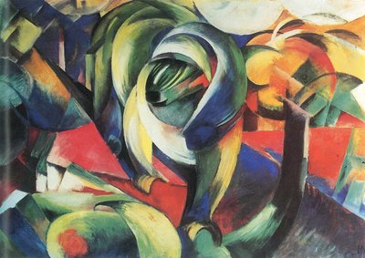 德语：Der Mandrill 山魈 作者 弗朗兹·马克（Franz Marc）