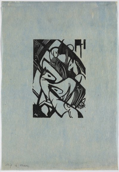 德语: 跳马 作者 弗朗兹·马克（Franz Marc）