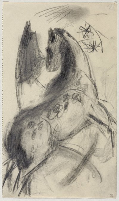 德语：跳马 作者 弗朗兹·马克（Franz Marc）