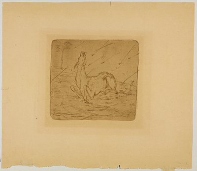 德语：垂死的鹿 作者 弗朗兹·马克（Franz Marc）