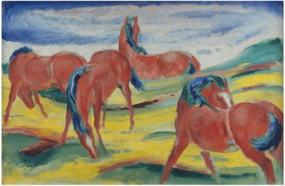 放牧马III，1910年 作者 弗朗兹·马克（Franz Marc）