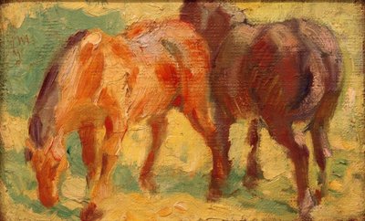 小马图片 作者 弗朗兹·马克（Franz Marc）
