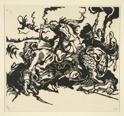 猎狮 作者 弗朗兹·马克（Franz Marc）
