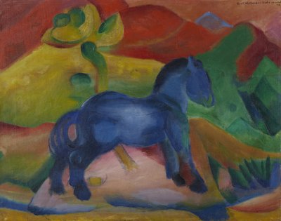 小蓝马儿童画，1912年。 作者 弗朗兹·马克（Franz Marc）