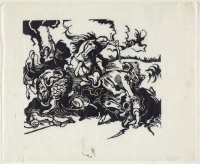 德拉克洛瓦狩猎狮子 作者 弗朗兹·马克（Franz Marc）