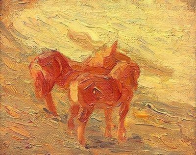 海边的马 作者 弗朗兹·马克（Franz Marc）