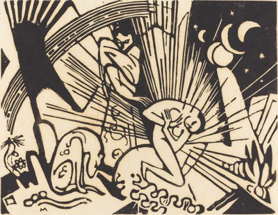 Reconciliation Versoehnung, 1912. 作者 弗朗兹·马克（Franz Marc）