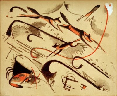 谢尔佐（玩狐狸） 作者 弗朗兹·马克（Franz Marc）