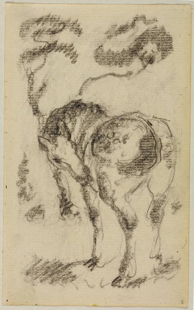 站立的马与树 作者 弗朗兹·马克（Franz Marc）