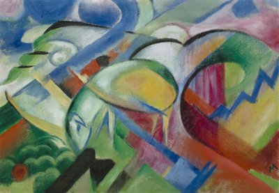 绵羊 作者 弗朗兹·马克（Franz Marc）