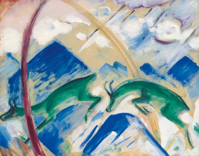羚羊，1911年。 作者 弗朗兹·马克（Franz Marc）