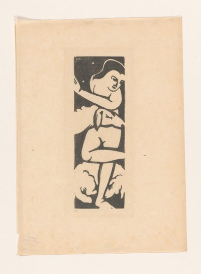 妇女与两只羊 作者 弗朗兹·马克（Franz Marc）
