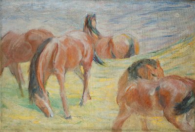 牧马 I 作者 弗朗兹·马克（Franz Marc）