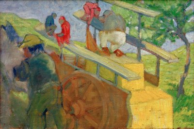 猴子在购物车上 作者 弗朗兹·马克（Franz Marc）