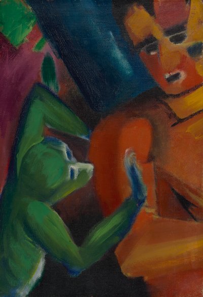 猴子和人类 作者 弗朗兹·马克（Franz Marc）