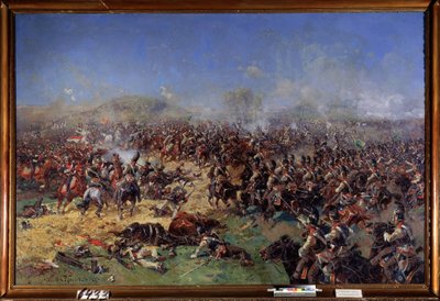 俄罗斯战役（1812 年）：博罗季诺战役（或莫斯科战役），1812 年 8 月 26 日（或 1812 年 9 月 7 日），法军第三次进攻（8 月 26 日博罗季诺战役 作者 弗朗兹·鲁博（Franz Roubaud）
