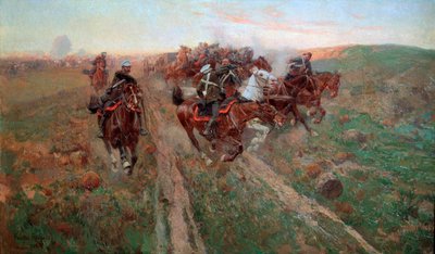 1900年1月1854年库鲁克·达拉战役的场景。 作者 弗朗兹·鲁博（Franz Roubaud）