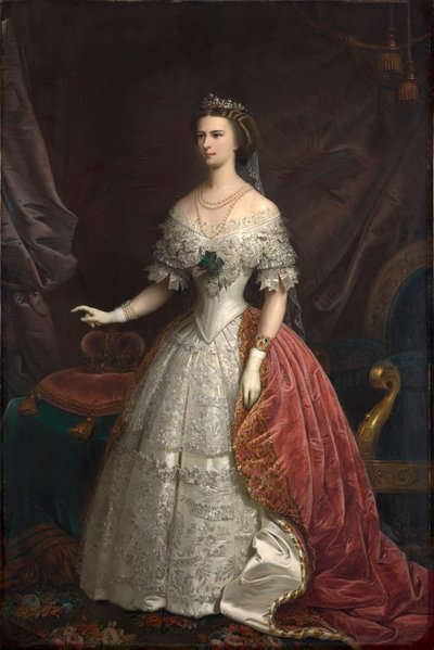 巴伐利亚的伊丽莎白画像，1869年。 作者 弗朗兹·拉斯（Franz Russ the Younger）