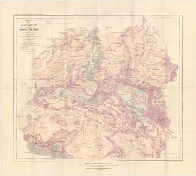 1914 年出版的加瓦涅山丘和佩杜山地图 作者 弗朗茨·施拉德