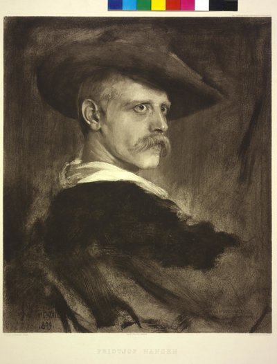 Franz von Lenbach 的绘画 Fridtjof Nansen 作者 弗朗兹·塞拉夫·冯·伦巴赫