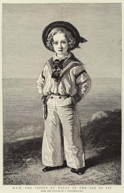 H R H The Prince of Wales at the age of Six (engraving) 作者 弗朗茨·泽维尔·温特哈尔特（之后）