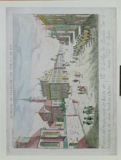 魁北克Recolets街，来自&39;Prospect Collection&39; 作者 弗朗兹·泽维尔·哈伯曼