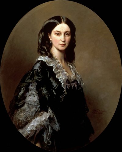 公爵夫人肖像Elizaveta Alexandrovna Baryatinskaya，任尼公主Chernysheva 1826-1902年，1858年 作者 弗朗茨泽维尔温特哈尔特
