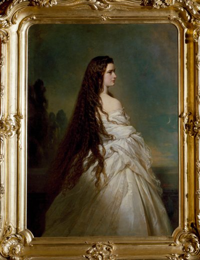 Elisabeth de Wittelsbach (1837-1898)（茜茜）的肖像，奥地利皇帝（1854-1898）和匈牙利女王（1867-1898）的画作，Franz Xaver Winterhalter（1806-1873）。 作者 弗朗茨泽维尔温特哈尔特