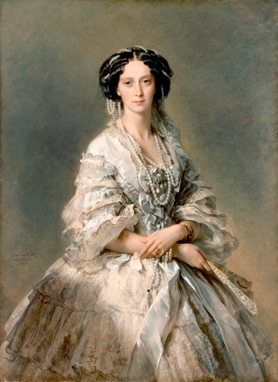 玛丽亚·亚历山大（Maria Alexandrovna）肖像，1857年 作者 弗朗茨泽维尔温特哈尔特