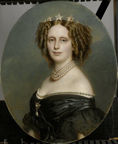 符腾堡公主索菲亚·弗雷德里卡·玛蒂尔达（Sophia Frederika Mathilda，1818-77 年）的肖像 作者 弗朗茨泽维尔温特哈尔特