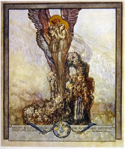 Dantes Divine Comedy，Paradise，Canto XXIII，1921年的插图（wc在纸上） 作者 弗朗兹·冯·贝罗斯