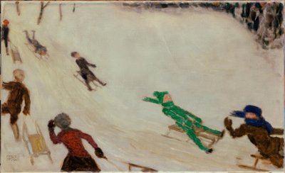 F.诉灰泥，雪橇儿童 作者 弗朗兹·冯·斯塔克
