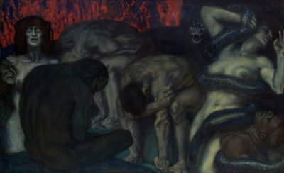 地狱，1908年。 作者 弗朗兹·冯·斯塔克
