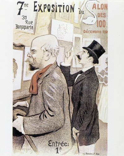 魏尔伦--绘画沙龙的海报，约1894年。 作者 弗雷德里克·奥古斯特·卡萨尔斯