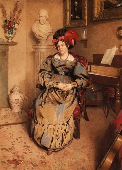 一位坐着的女士的肖像（水彩画） 作者 弗雷德里克·克鲁克申克