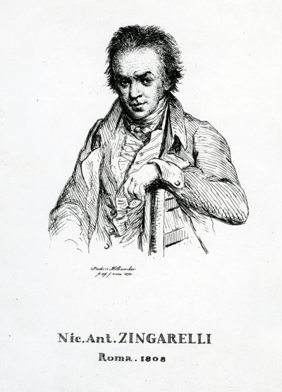 Niccolo Antonio Zingarelli，1870年 作者 弗雷德里克·德西·希勒马赫