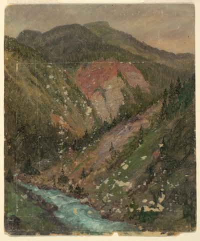 阿尔卑斯山风景（巴伐利亚或瑞士） 作者 弗雷德里克·埃德温·丘奇