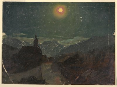阿尔卑斯山夜景 作者 弗雷德里克·埃德温·丘奇